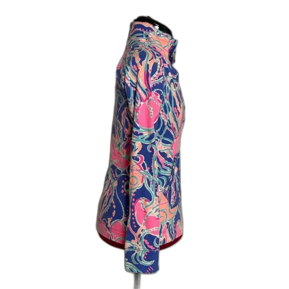 Lilly Pulitzer Captain Popover Size XXS Iris Blue Jellies Be Jammin Print - Picture 6 of 13